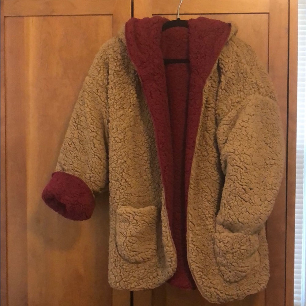 Plush Easy Jacket- fully reversible and hooded